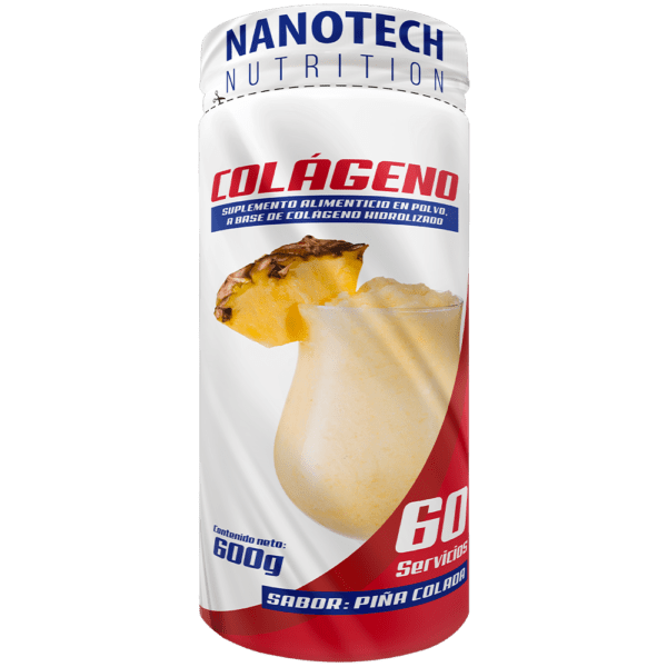 COLÁGENO HIDROLIZADO 600g 60 Servicios  - Sabor Piña Colada