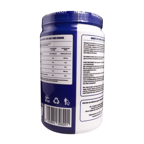 GLUTAMINA 1120g 200 Servicios - Sabor Ponche de Frutas - Imagen 3
