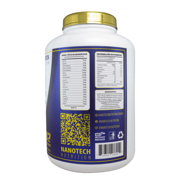NANO WHEY GOLD 6lb 92 Servicios - Sabor Vainilla - Imagen 2